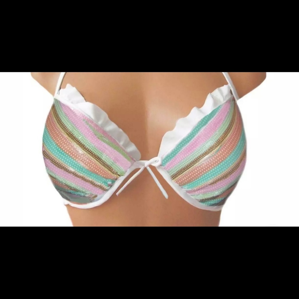 Victoria’s Secret Sequin Multi Color String Bikini
